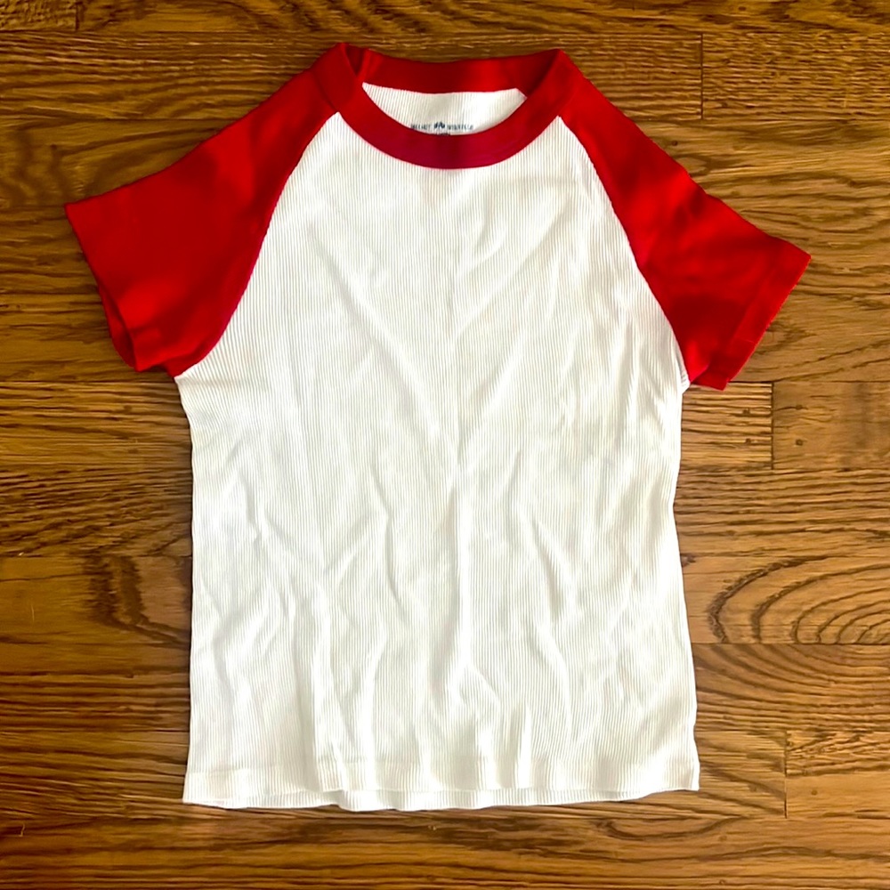 Red and White Brandy Melville Bella Top